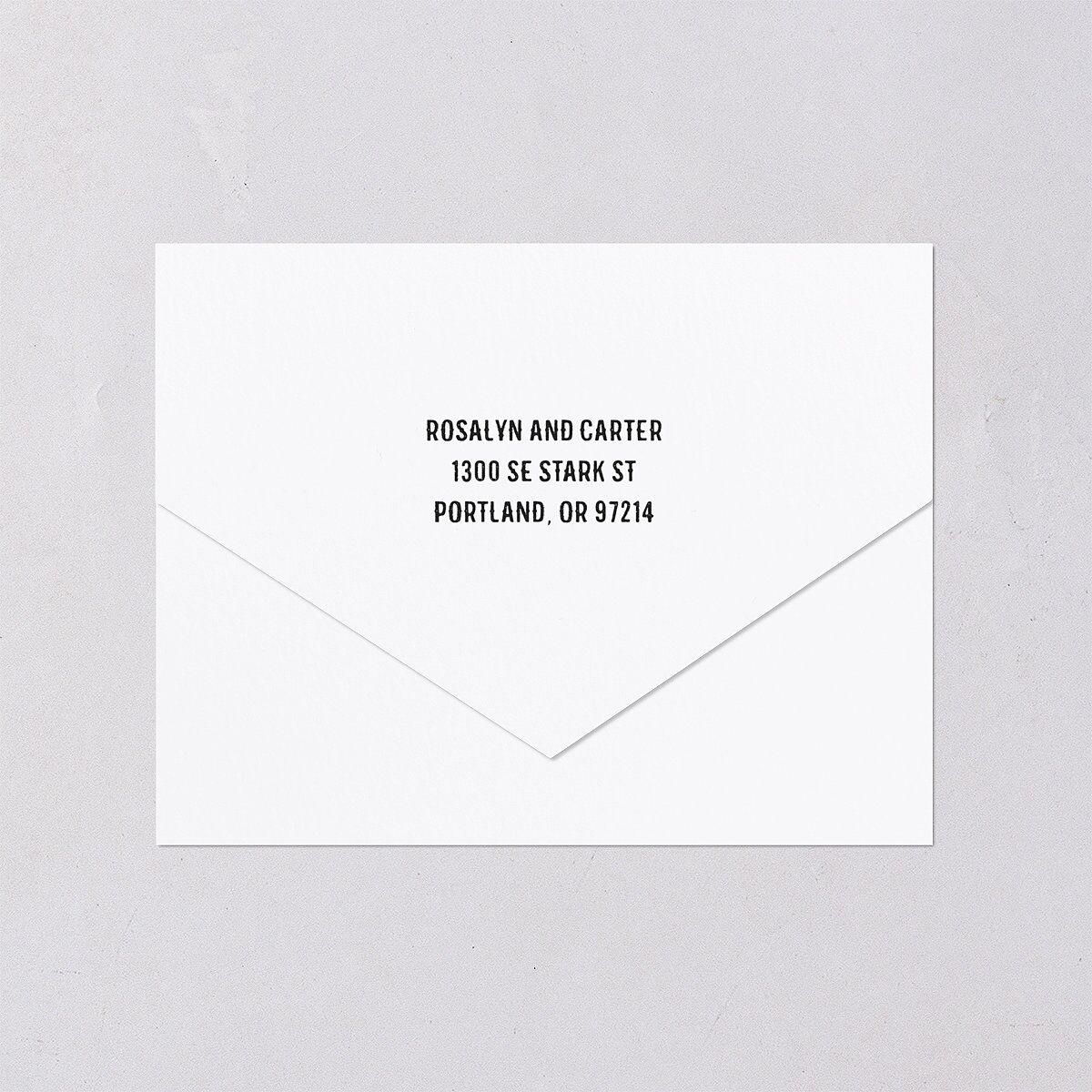 Classic Western Foil All-in-One Wedding Invitations Midnight Signature Light Both Recipient and Return Addresses No