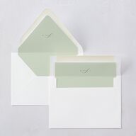 Elegant Greenery Watercolor Foil Euro Envelope Liners Champagne Luxe
