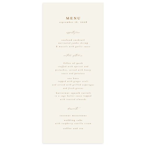 Enchanted Forest Menus Saddle Signature
