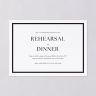 Simple Frame Rehearsal Dinner Invitations Pure White Signature Blank