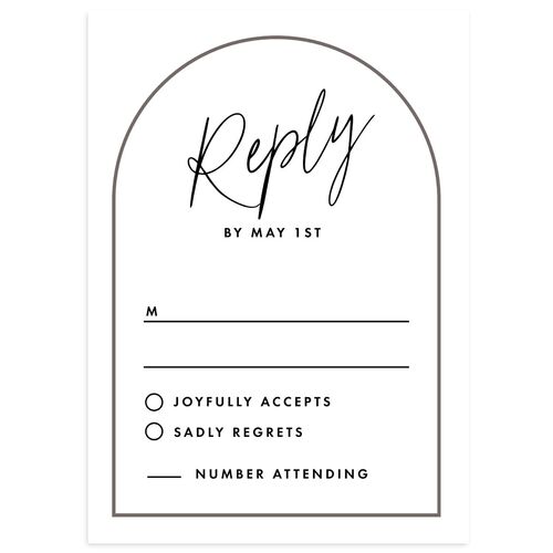 Scripted Arch Wedding Response Cards Midnight Signature Standard