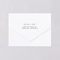 Simply Striking All-in-One Wedding Invitations Navy Signature Light Both Recipient and Return Addresses No