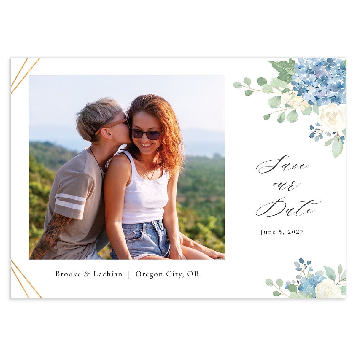 Elegant Hydrangea Save The Date Cards