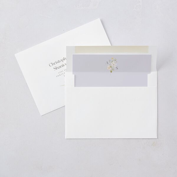 Wildflower Photo Save the Date Cards Lilac Signature smooth Blank No Standard