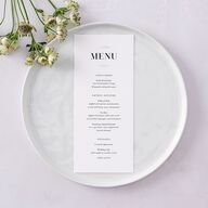 Country Club Menus Pure White Signature