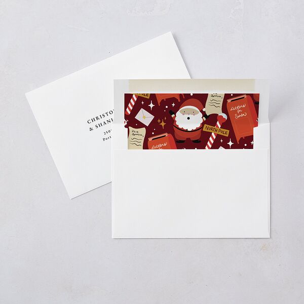 Letters to Santa Baby Announcement Envelope Liners Cotton Standard