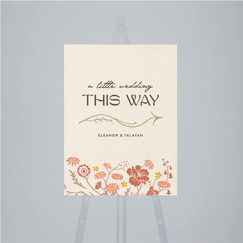 Wildflower Nouveau Standard Direction Sign Medium Mocha Standard Outdoor Corrugated M Direction