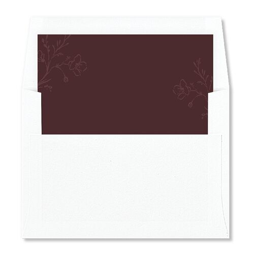 Rustic Monogram Standard Envelope Liners Merlot Standard