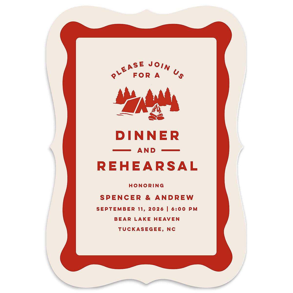 Adventure Icon Rehearsal Dinner Invitations