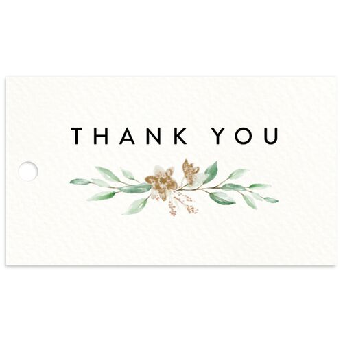 Watercolor Crest Favor Gift Tags Licorice Signature