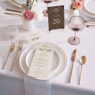 Farmhouse Lights Place Cards Walnut Signature