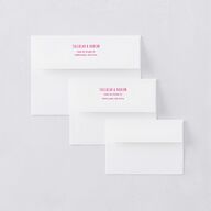 Las Vegas Love Wedding Invitation Envelopes White Rose Pink Both Recipient and Return Addresses Standard Signature