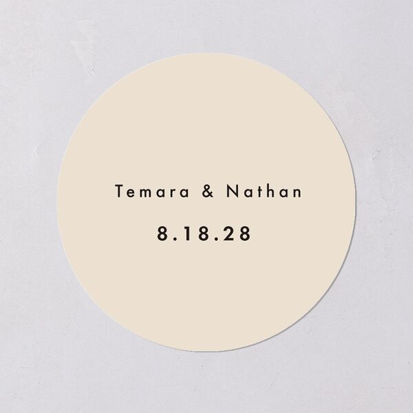 Hawaii Palm Trees Wedding Stickers Sand Circle