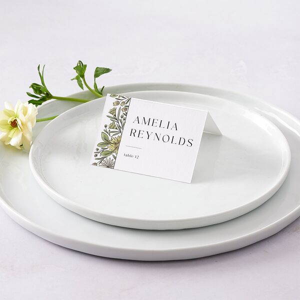 Timeless Wildflowers Place Cards Pear Signature