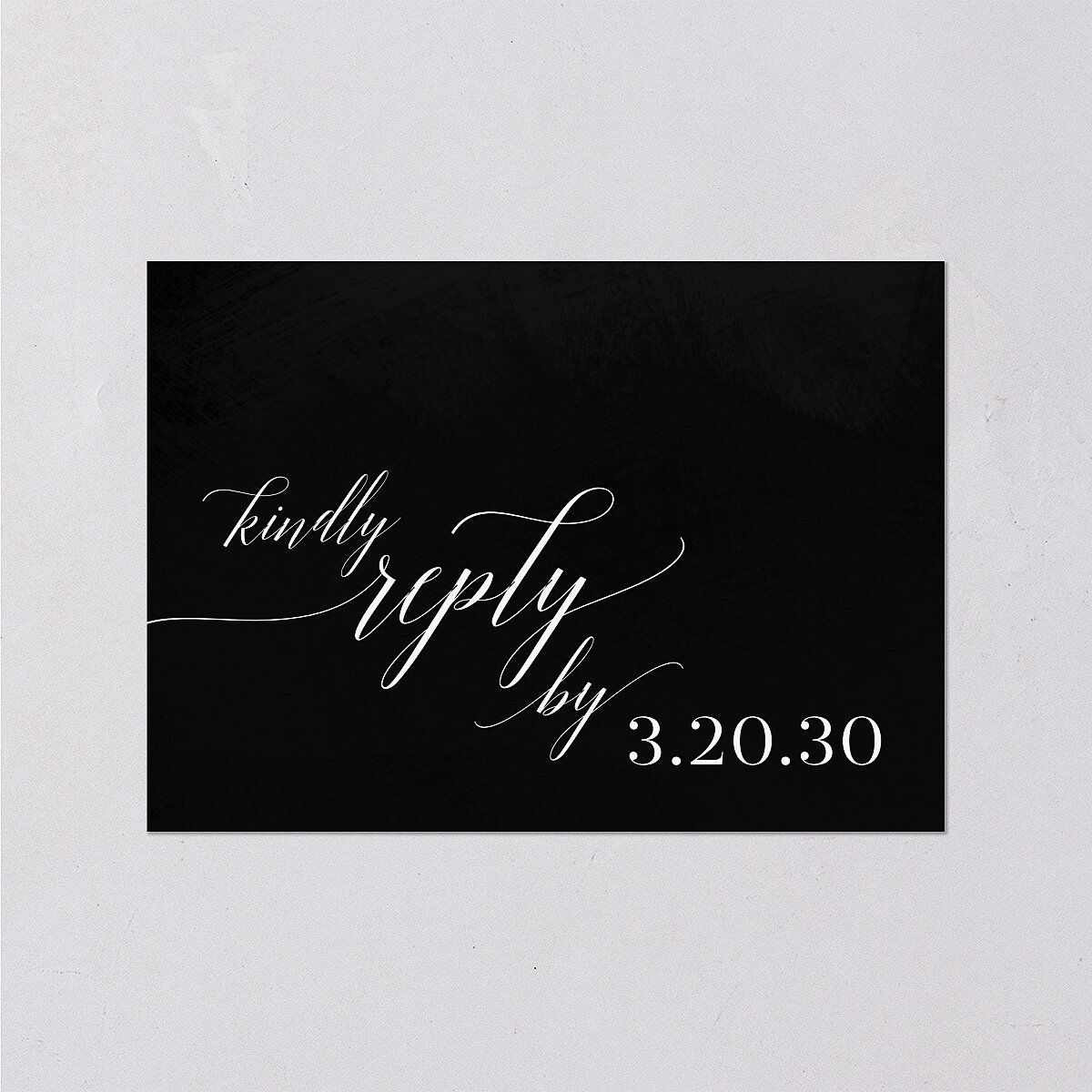Painted Minimal Wedding Response Cards Midnight Signature Standard