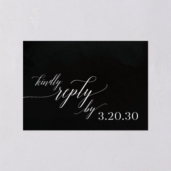 Painted Minimal Wedding Response Cards Midnight Signature Standard