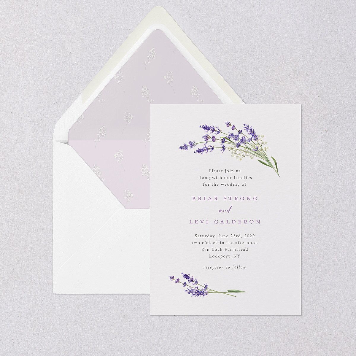 Elegant Farmhouse Lavender Euro Envelope Liners Ivory Luxe