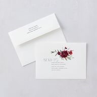 Beloved Union Save The Date Cards Merlot Signature smooth Blank No