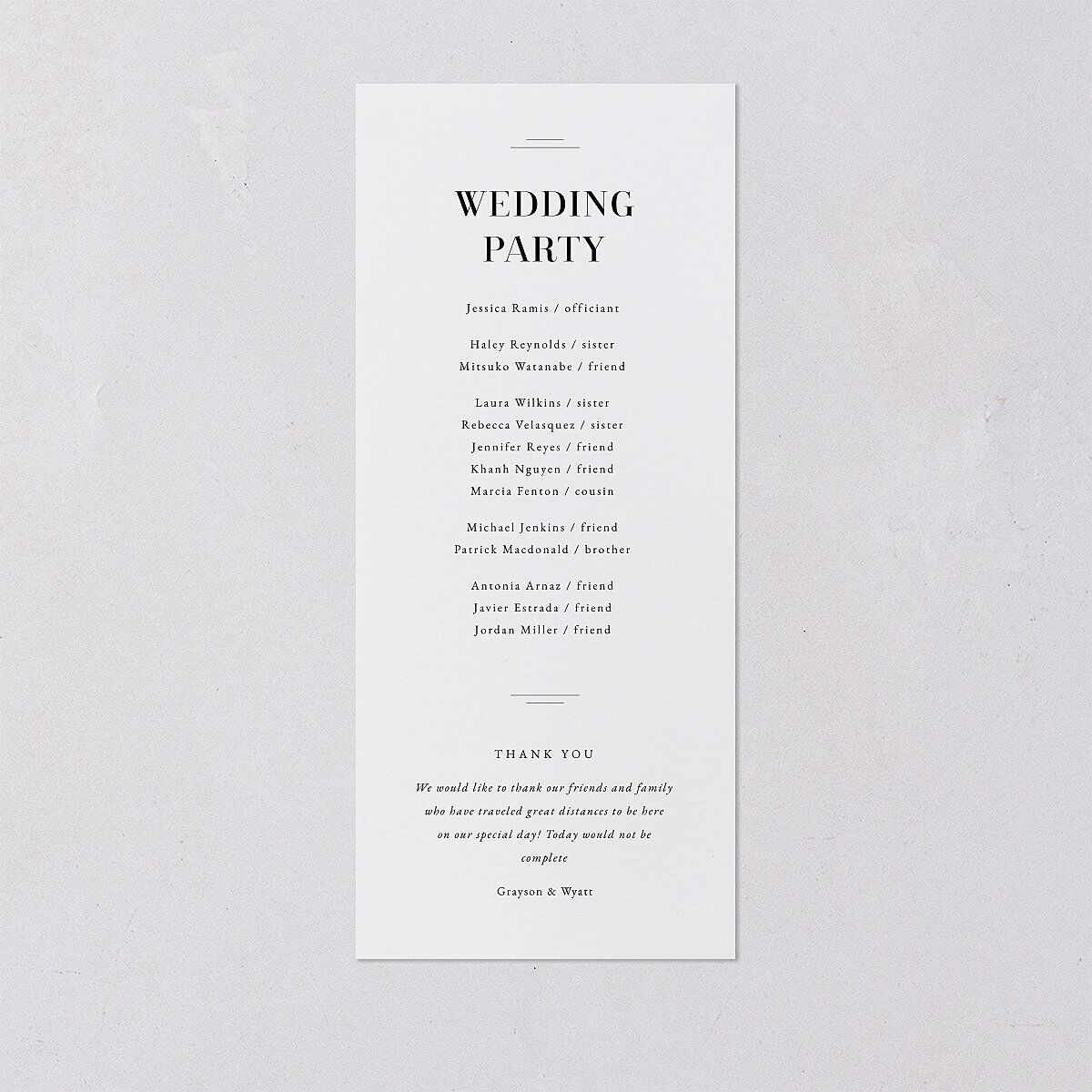 Country Club Wedding Programs Pure White Signature