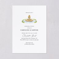 Charming Charleston Rehearsal Dinner Invitations Pure White Signature Blank