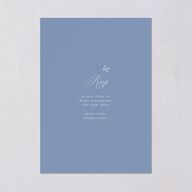 Elegant Rose Crest Engagement Party Invitations Sapphire Signature Blank Standard