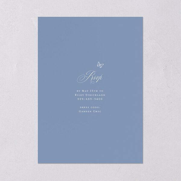 Elegant Rose Crest Engagement Party Invitations Sapphire Signature Blank Standard