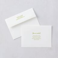 Eclectic Painted Stripes Wedding Invitation Envelopes White Pear Both Recipient and Return Addresses Standard Signature