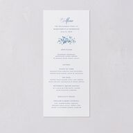 Elegant Rose Crest Engagement Party Menus Sapphire Signature
