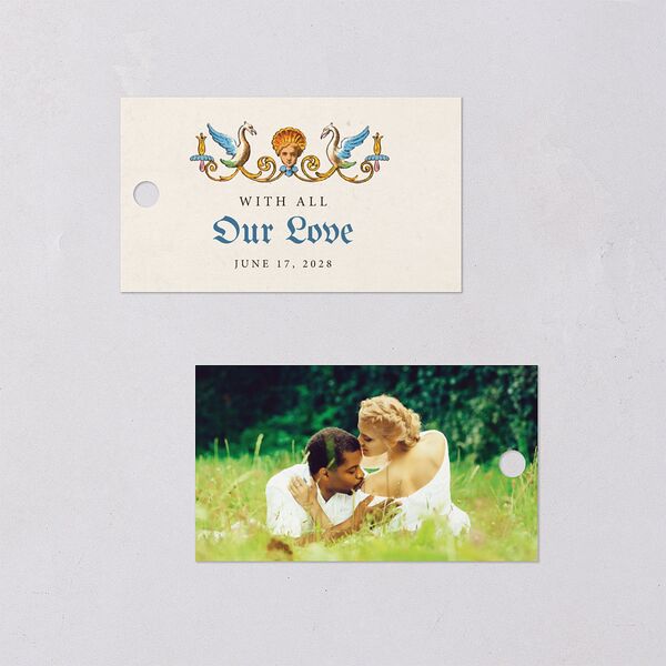 Medieval Renaissance Favor Gift Tags Canary Signature