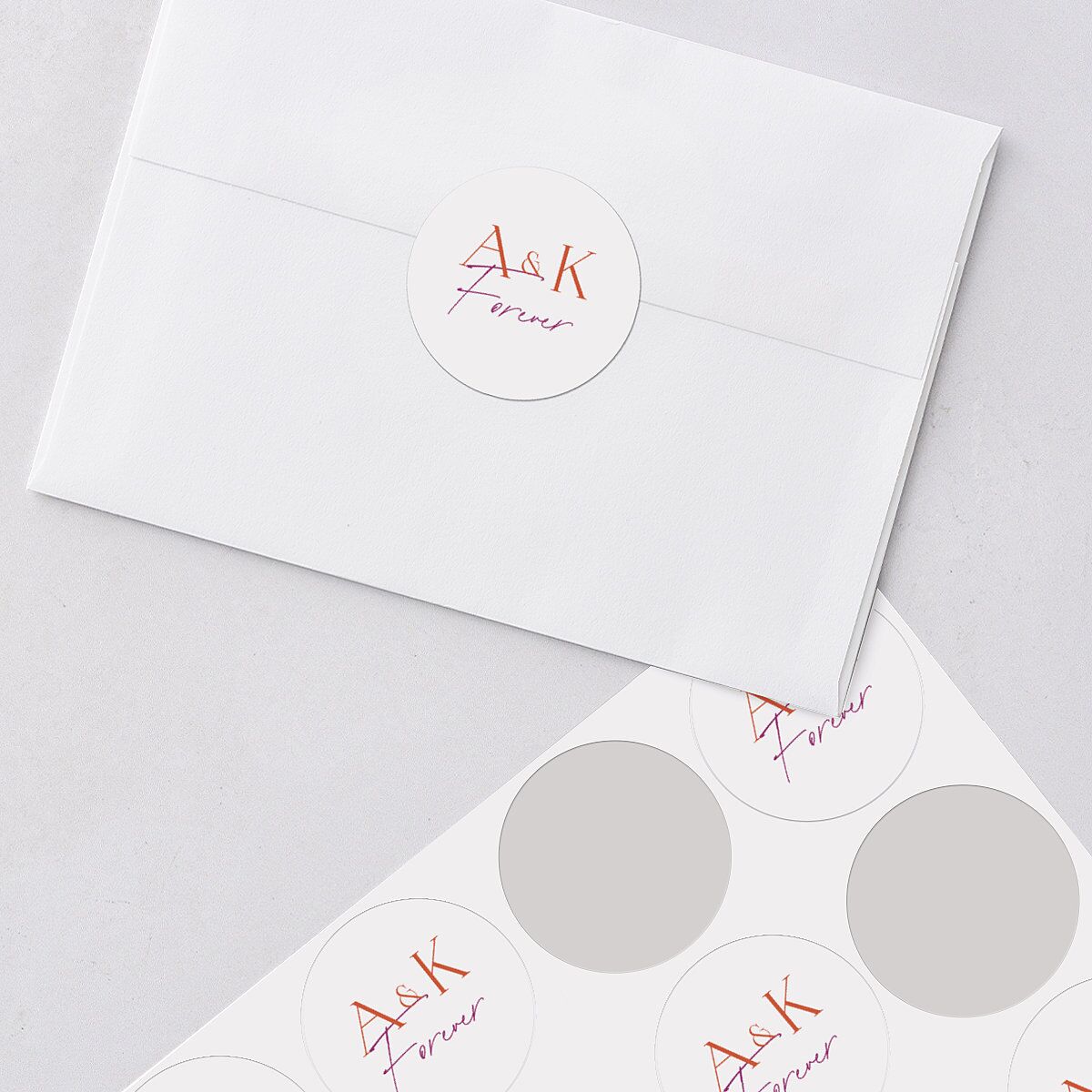 Ankara Print Wedding Stickers Marigold Circle