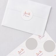 Ankara Print Wedding Stickers Marigold Circle