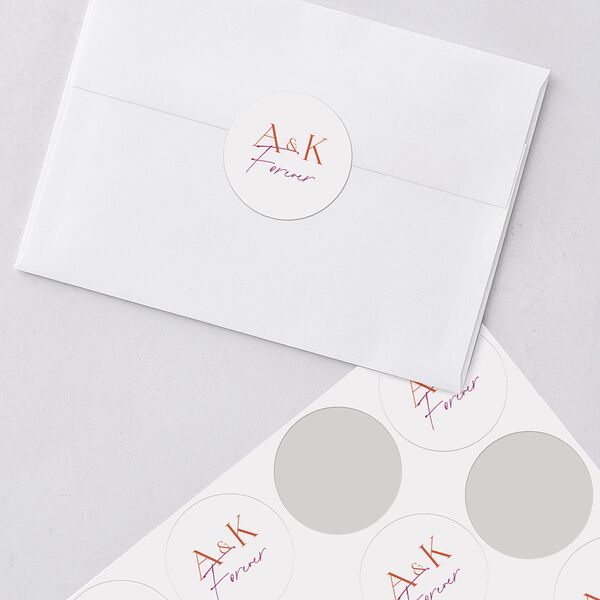Ankara Print Wedding Stickers Marigold Circle