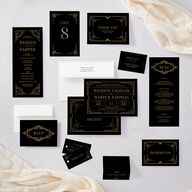 Vintage Hollywood Wedding Enclosure Cards Licorice Signature Standard