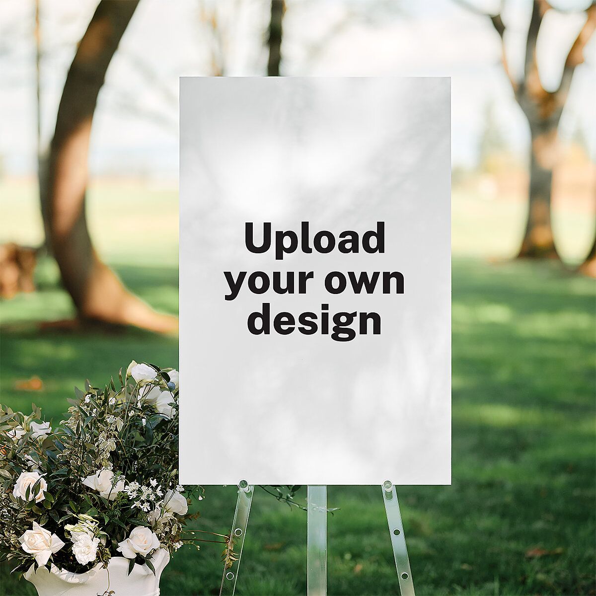 Upload Your Own Design Portrait Photo Standard Direction Sign Large Pure White Standard Indoor Foam Core L Direction