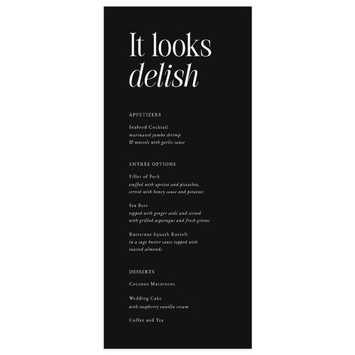 Stay For The Party Menus Midnight Signature