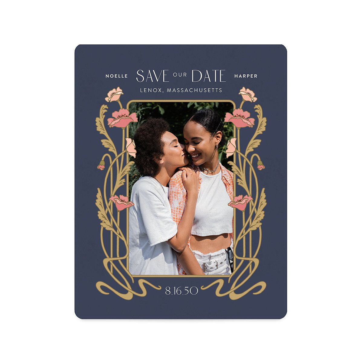 Vintage Nouveau Save The Date Magnets