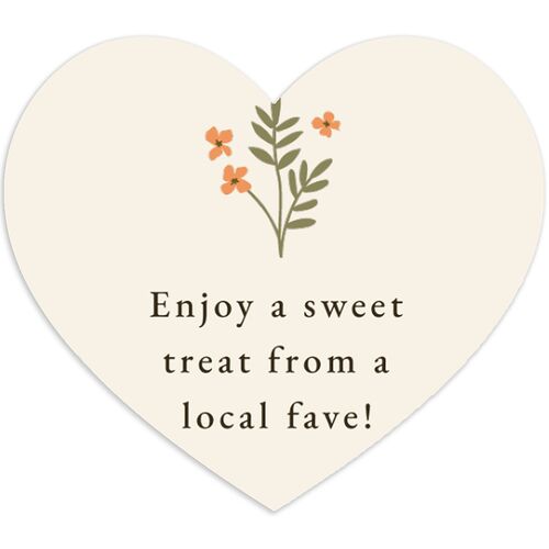Flora Garden Border Wedding Stickers Olive Heart