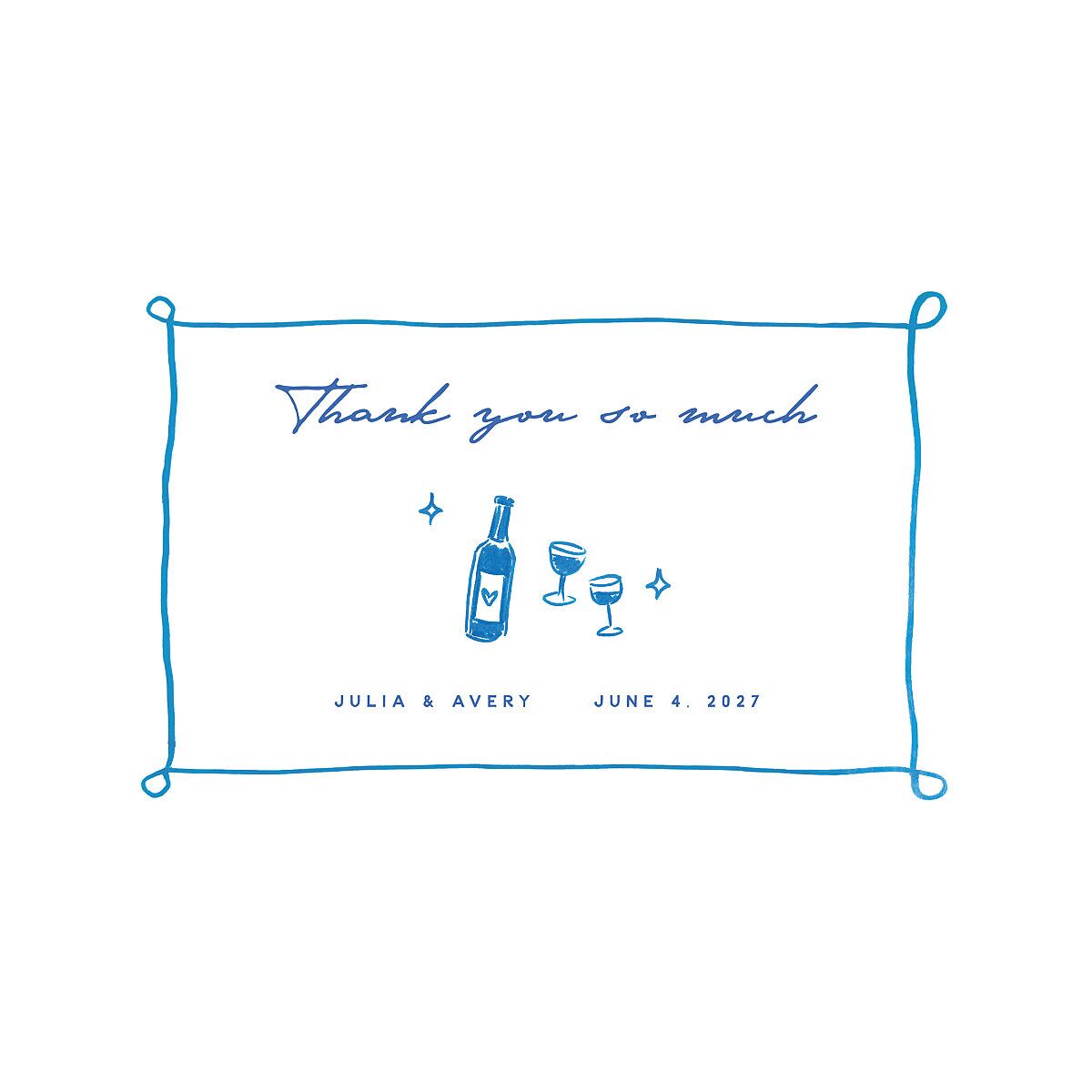 Hand Drawn Cake Thank You Postcards