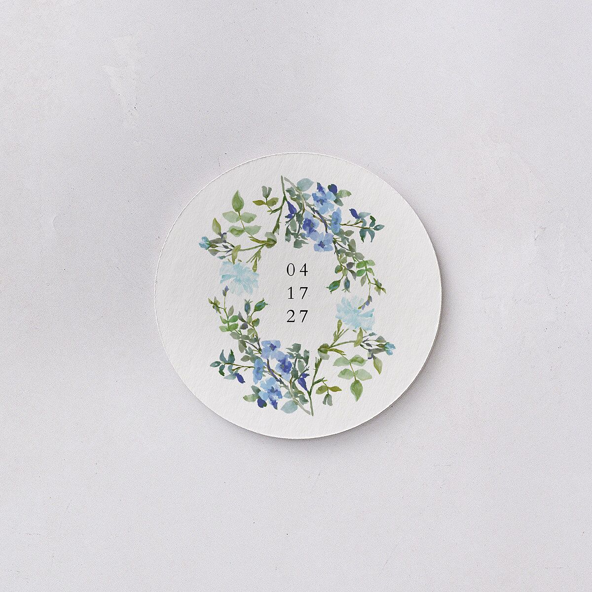 Minimal Floral Coasters Ocean Cardboard Circle