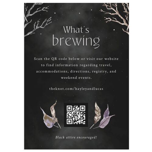 Crystal Forest Wedding Enclosure Cards Licorice Signature Standard