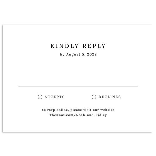 Elegant Polished Minimalist Wedding Response Cards Charcoal Signature Standard