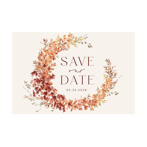 Harvest Crescent Save The Date Postcards  Champagne Postcard