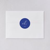 Vellum Illusion Photo Wedding Stickers Sapphire Circle