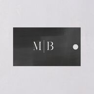 Monogram Portrait Favor Gift Tags Midnight Signature