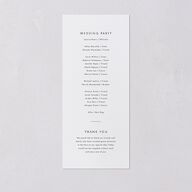 Simply Script Wedding Programs Pure White Signature
