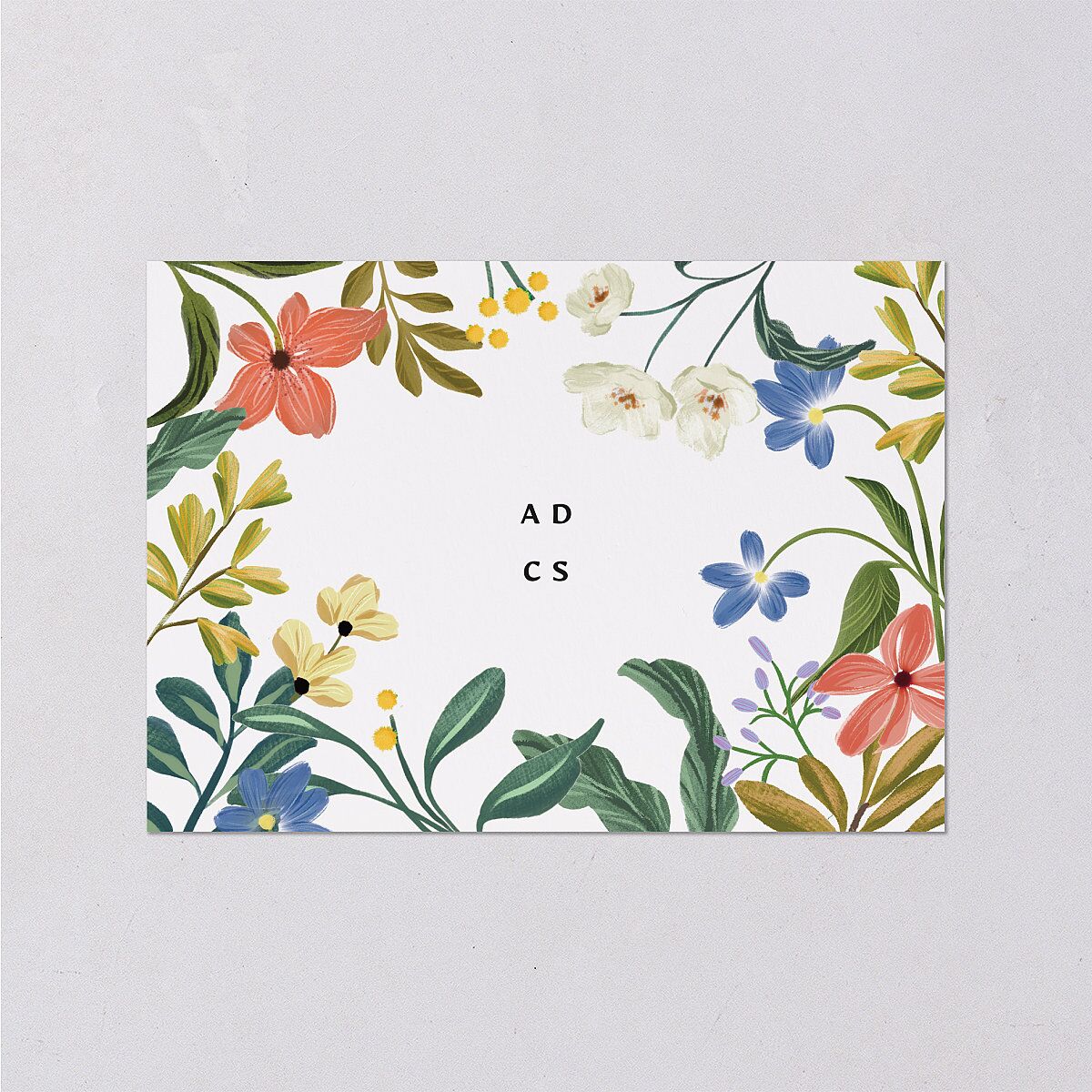 Vintage Garden Wedding Response Cards Rose Gold Signature