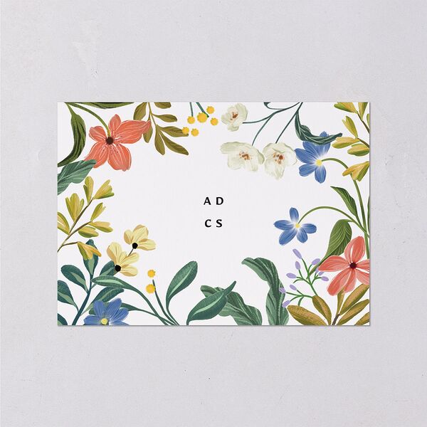 Vintage Garden Wedding Response Cards Rose Gold Signature