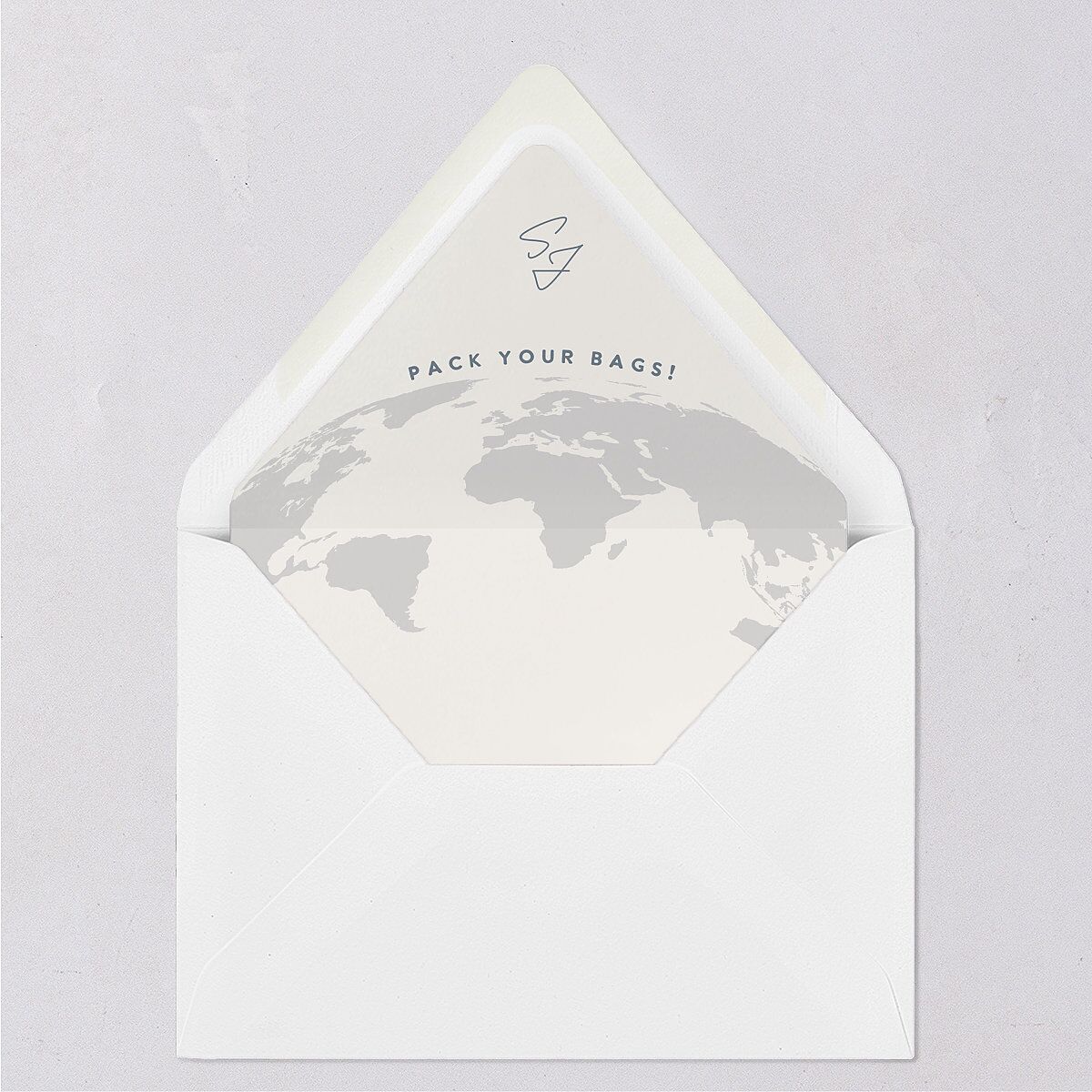 Destination Photo Poster Euro Envelope Liners Dusty Blue Luxe