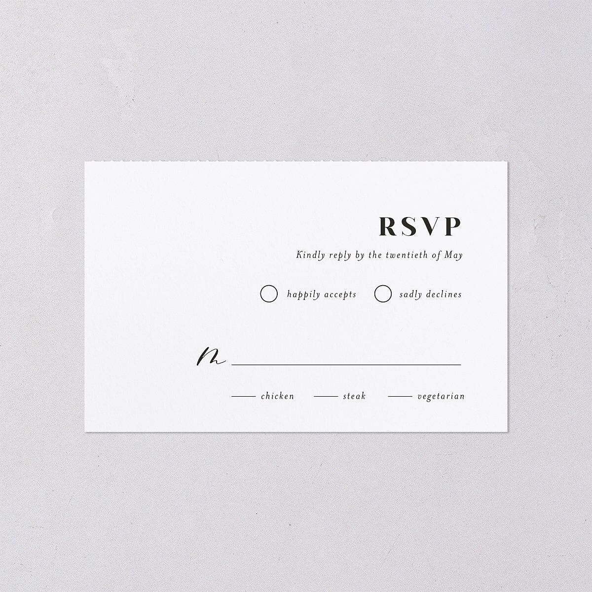 Vibrant Floral All-in-One Wedding Invitations Raspberry Signature Light Both Recipient and Return Addresses