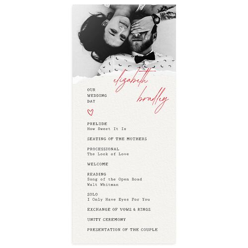 DIY Crafty Photo Wedding Programs Ruby Signature